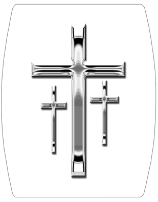DNSHEND 517 SL WT Silver 3 Crosses White